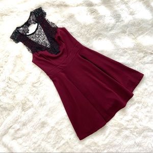 Material Girl Formal Burgundy Dress